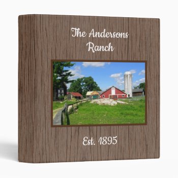 Family Homestead Front Photo Avery Binder by pamdicar at Zazzle