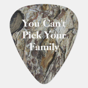 Family Humor Driftwood Grain Photo Woodgrain Guitar Pick