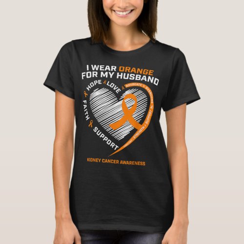 Family Husband Kidney Cancer Awareness Gifts Men W T_Shirt