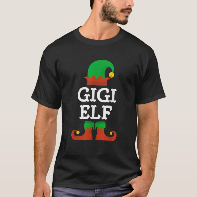 Family I m The Gigi Elf Christmas Matching Pajama  T-Shirt (Front)