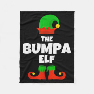 Family I'm The Bumpa Elf Christmas Matching Pajama Fleece Blanket