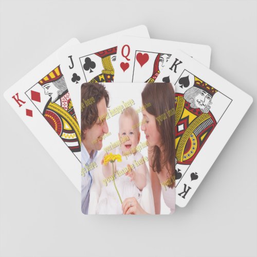 Family Image Memories Photo Template Poker Cards