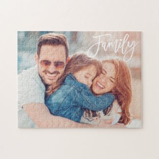 Family in Modern Script | Photo Jigsaw Puzzle
