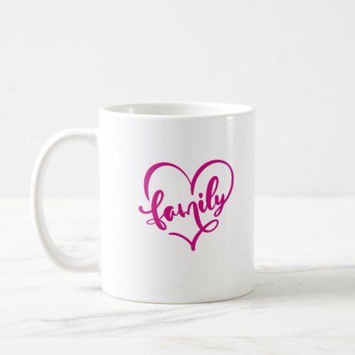 Family in Pink Coffee Mug