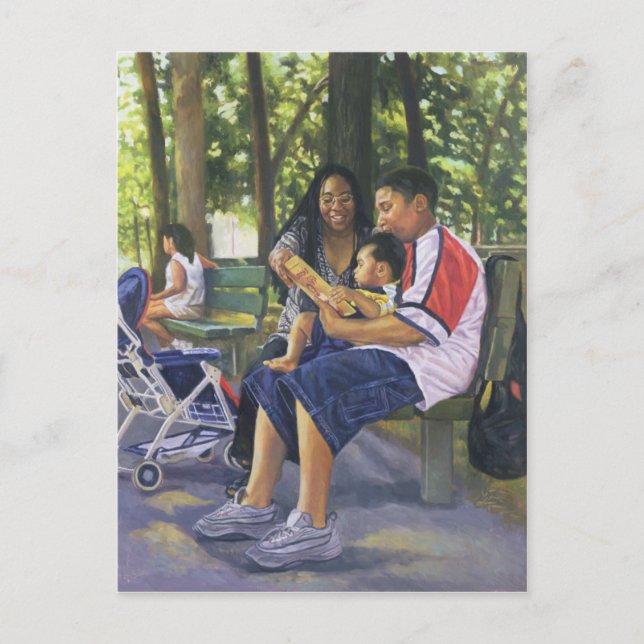 Family in the Park 1999 Postcard (Front)