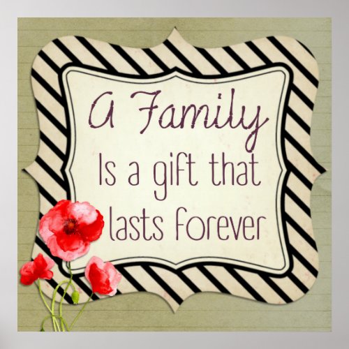 Family Inspirational Quote Poster
