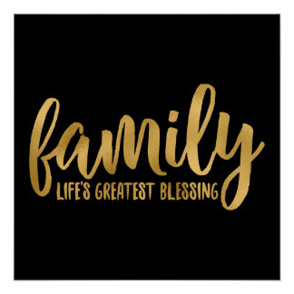 Family is a Blessing Poster