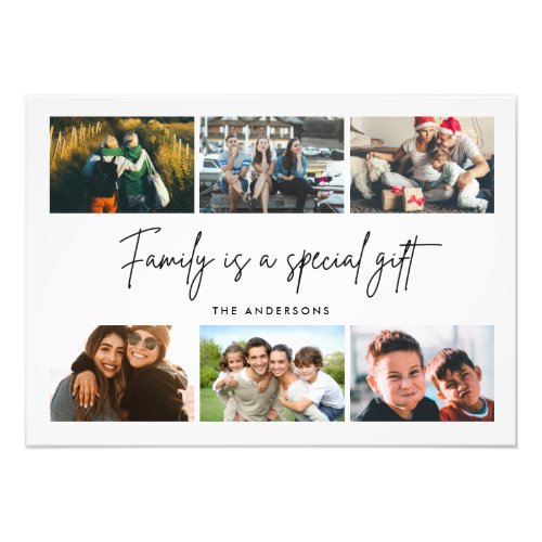 Family is a Special Gift Quote Photo Collage