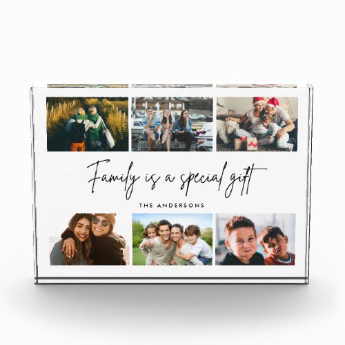 Family is a Special Gift Quote Photo Collage