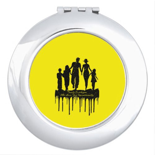 Family Is Anyone Who Loves You Unconditionally Key Compact Mirror
