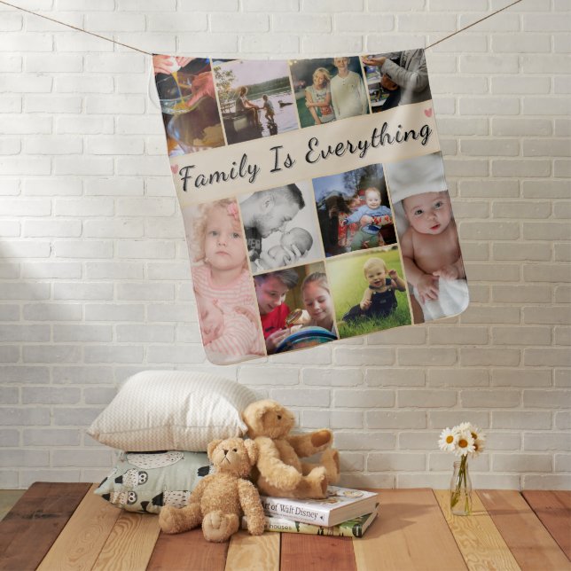 Family Is Everything Cozy Baby Blanket – Custom  (In Situ)