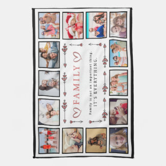 Family is Everything Custom Collage  Template Kitchen Towel