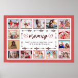 Family is Everything Custom Collage Template Poster<br><div class="desc">Easily add your own images to this family collage photo canvas. 

OTHER FONT STYLES AND COLOULRED BACKGROUNDS AVAILABLE FROM MY SHOP.</div>