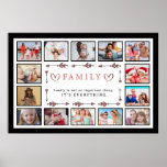 Family is Everything Custom Collage  Template Poster<br><div class="desc">Easily add your own images to this family collage photo canvas. Contains 14 Images.</div>
