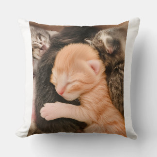 Family Is Everything, Kitten Throw Pillow