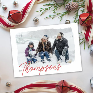 Family is Everything Modern Photo Holiday Card