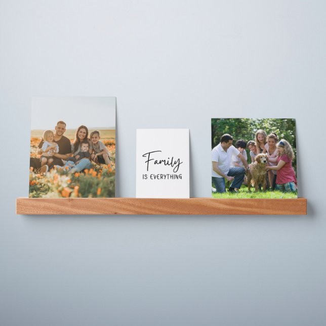 Family is Everything Personalized Photo Picture Ledge (Wall)