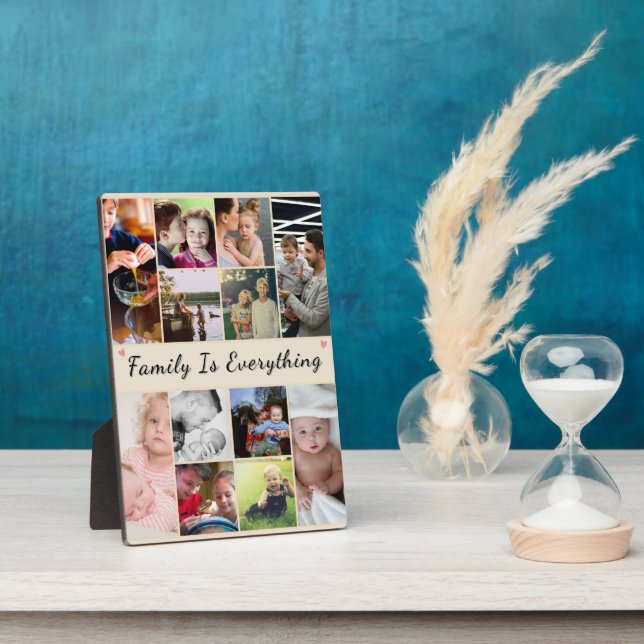 Family Is Everything – Personalized Photo  Plaque (Side)