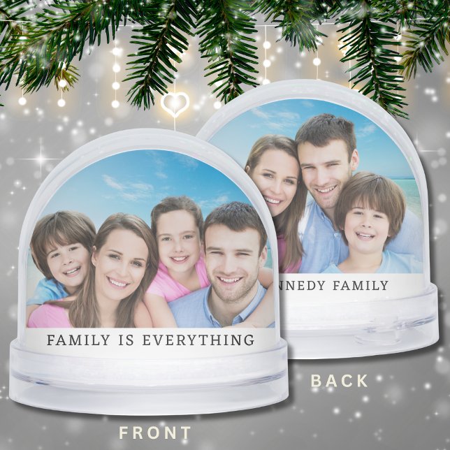 Family is Everything Quote Family Name 2 Photo   Snow Globe (Creator Uploaded)