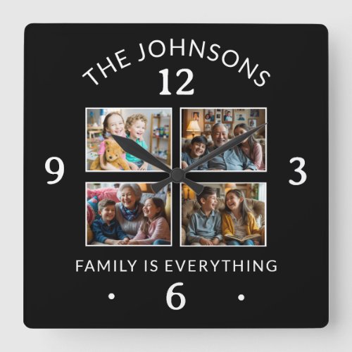 Family Is Everything Quote Name 4 Photo Collage