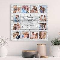 Family Is Everything Quote Photo Collage White