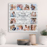 Family Is Everything Quote Photo Collage White Square Wall Clock