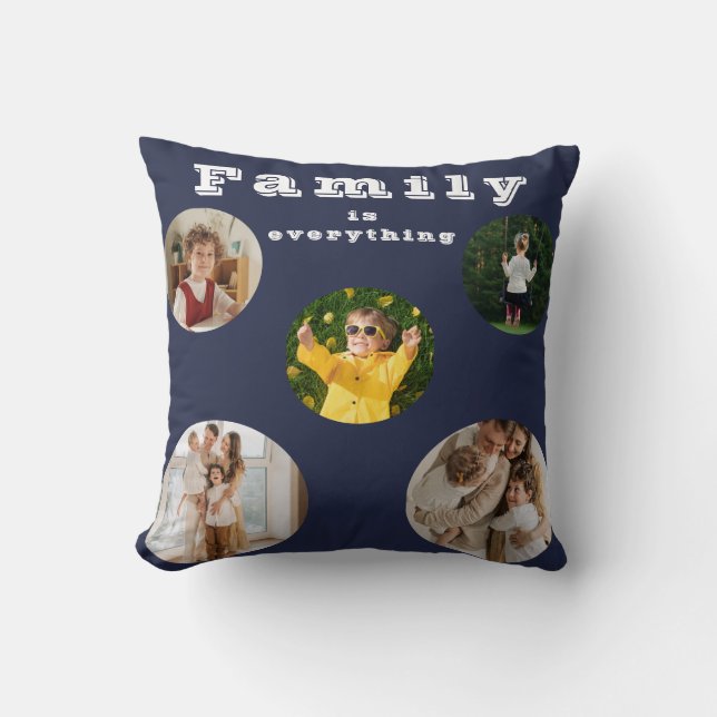 Family is Everything Throw Pillow (Front)