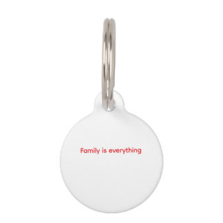 Family Is Everything Throw Pillow Pet ID Tag