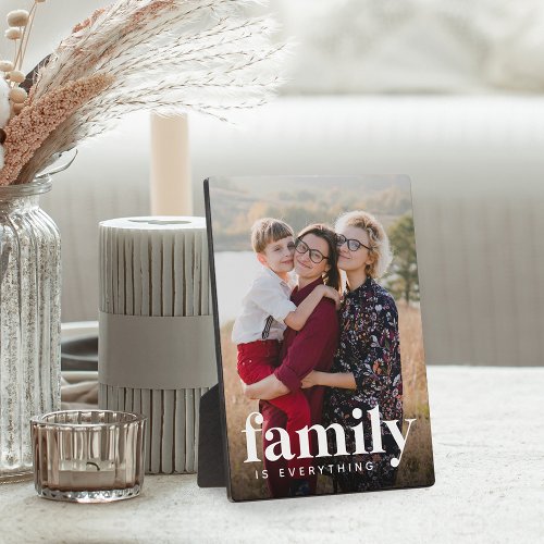 Family Is Everything Vertical Photo Plaque