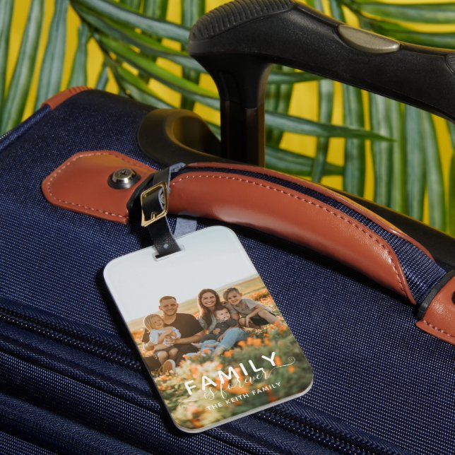 Family Is Forever Custom Photo Luggage Tag (Front Insitu 1)