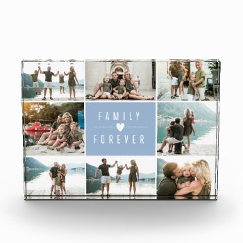 Family Is Forever Photo Collage Block Editable by blush_printables at Zazzle