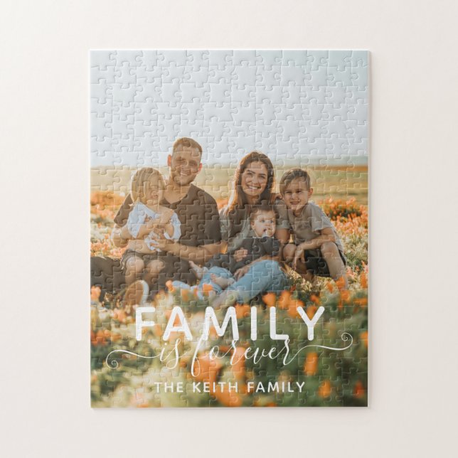 Family Is Forever Photo Keepsake Jigsaw Puzzle (Vertical)