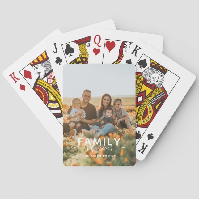 Family Is Forever Photo Keepsake Poker Cards (Back)