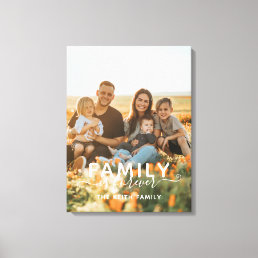 Family Is Forever Photo Simple Modern Keepsake Canvas Print