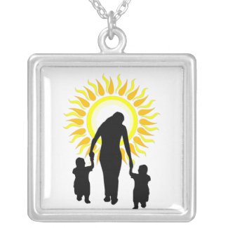 Family Is Love Sun necklace