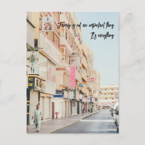 Family is not an important thing Its everything Postcard