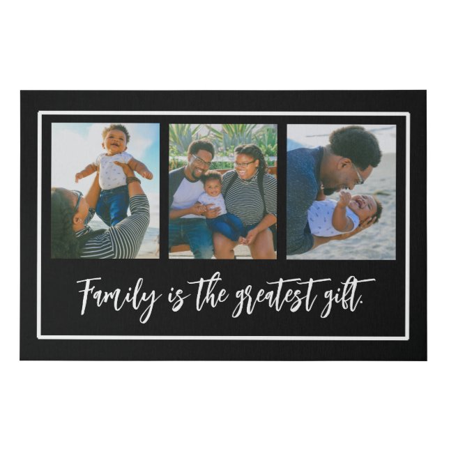 Family Is The Greatest Gift Photo Collage Canvas (Front)