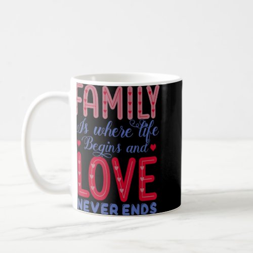 Family Is Where Life Begins Families Reunion Relat Coffee Mug