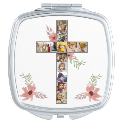 Family Jesus Cross Christian Church Lover Compact Mirror