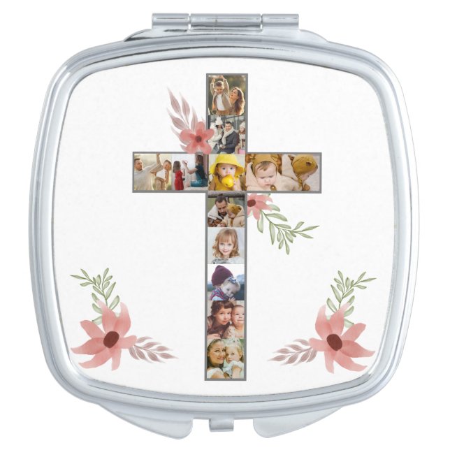 Family Jesus Cross Christian Church Lover Compact Mirror (Front)