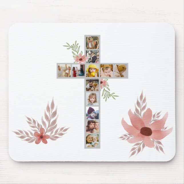 Family Jesus Cross Christian Church Lover Mouse Pad (Front)