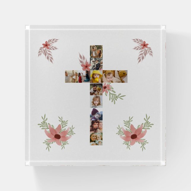 Family Jesus Cross Christian Church Lover Paperweight (Front)