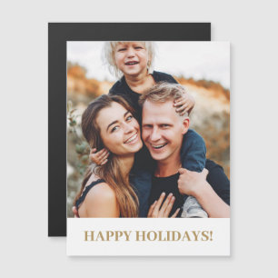 Family Joy Photo Christmas Holiday Magnetic Card