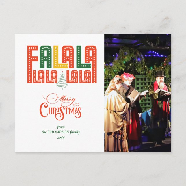 Family Karaoke Church Carols Service Christmas Holiday Postcard (Front)