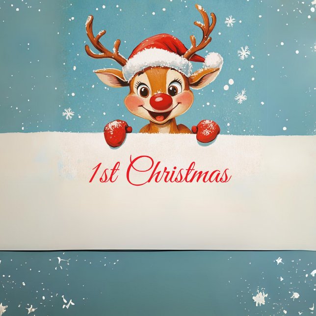 Family Keepsake 1st Christmas Ornament Card (Creator Uploaded)