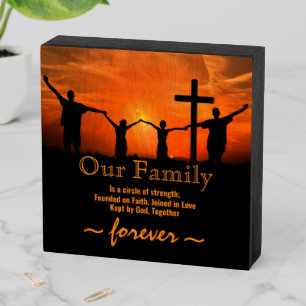 Family, Kept Together by God Wooden Box Sign