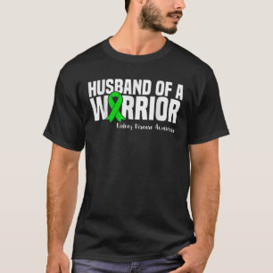 Family Kidney Disease Awareness Green Ribbon Husba T-Shirt