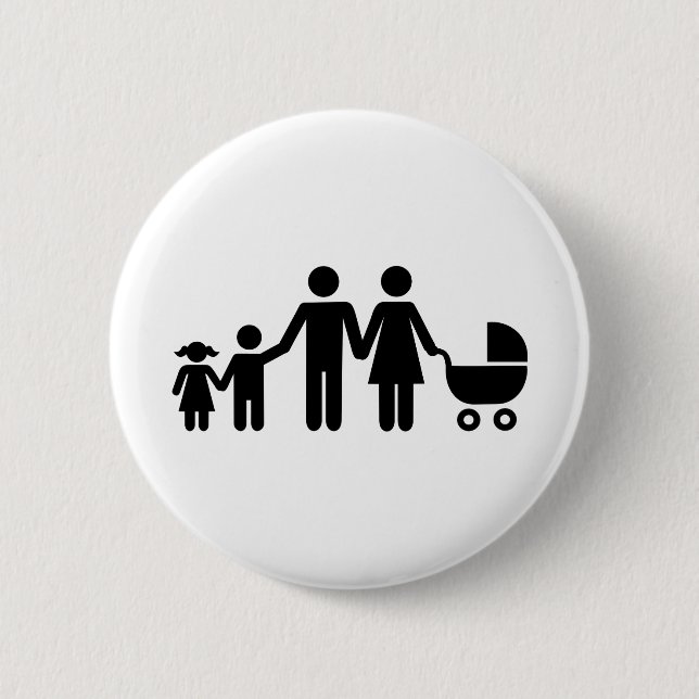 Family kids baby buggy button (Front)