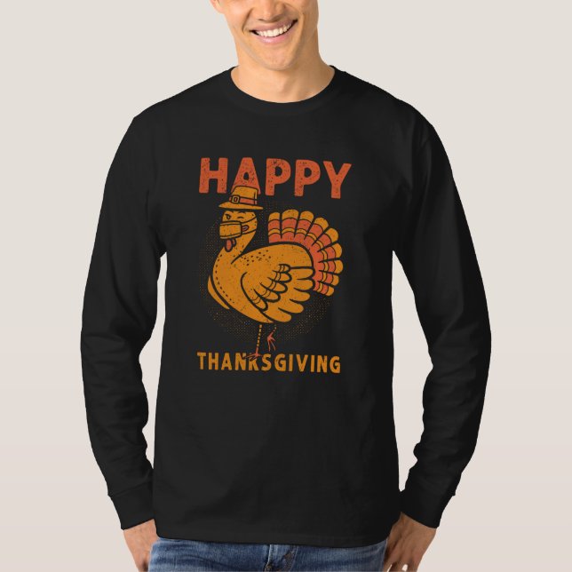 Family Kids Matching Happy Thanksgiving Pajama T-Shirt (Front)
