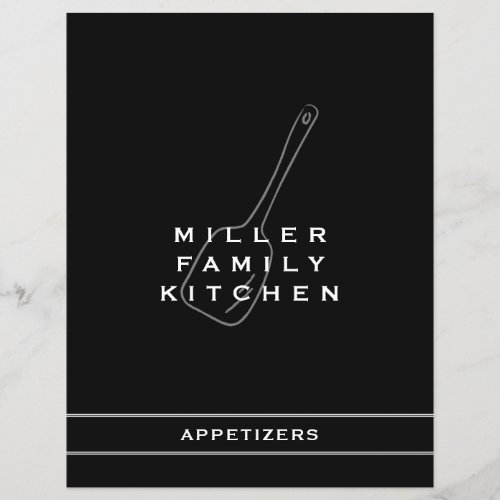 Family Kitchen Appetizer Divider  Black  White